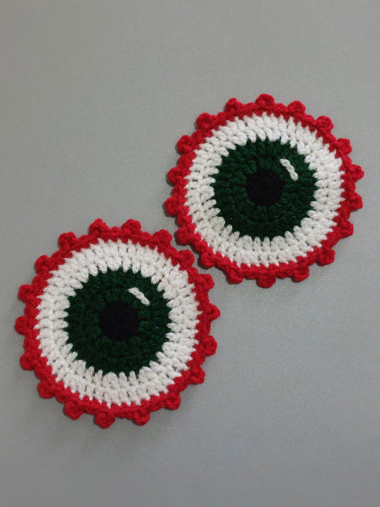 Crochet Eyeball Coaster Set