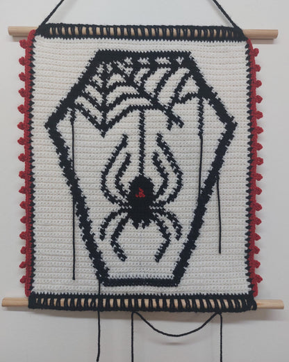 Black Widow's Coffin Tapestry - Digital Crochet Pattern