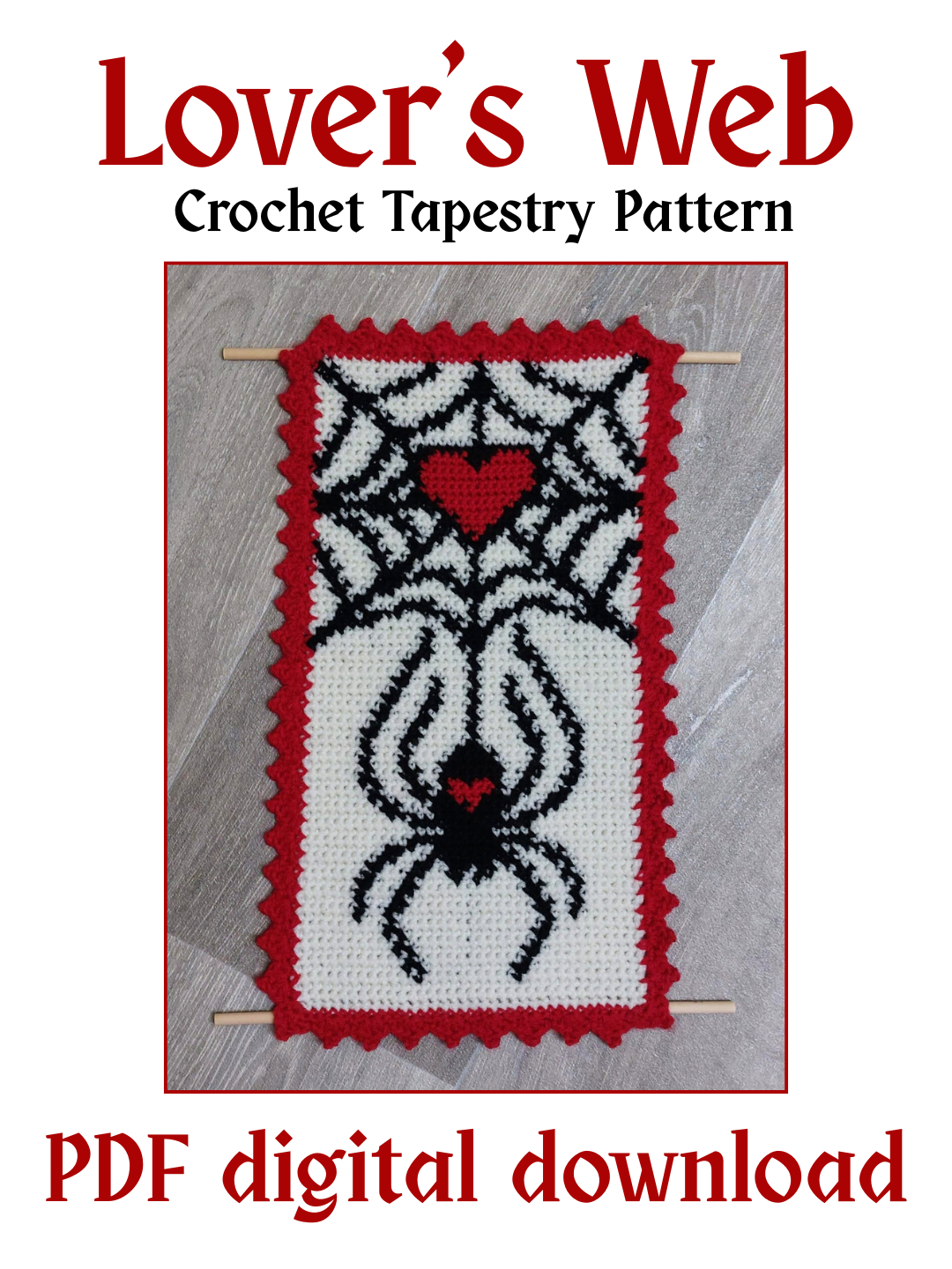 Lover's Web Tapestry - Digital Crochet Pattern