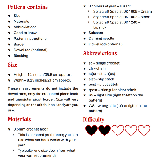 Lover's Web Tapestry - Digital Crochet Pattern
